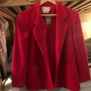 Red Wool Blazer